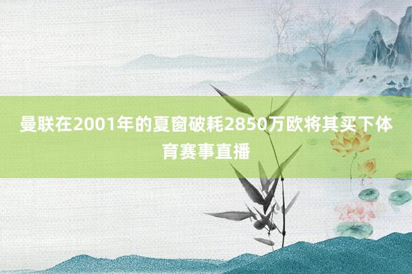 曼联在2001年的夏窗破耗2850万欧将其买下体育赛事直播