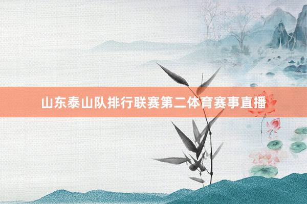 山东泰山队排行联赛第二体育赛事直播