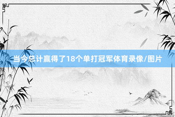 当今总计赢得了18个单打冠军体育录像/图片
