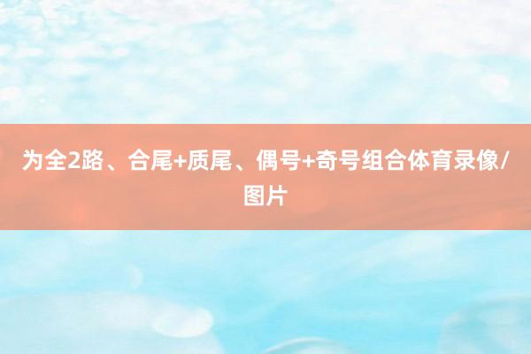 为全2路、合尾+质尾、偶号+奇号组合体育录像/图片