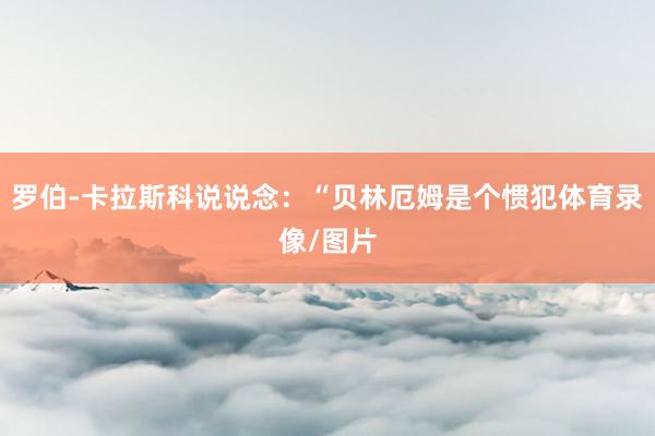 罗伯-卡拉斯科说说念：“贝林厄姆是个惯犯体育录像/图片