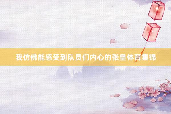 我仿佛能感受到队员们内心的张皇体育集锦