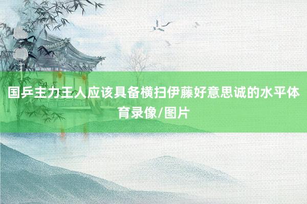 国乒主力王人应该具备横扫伊藤好意思诚的水平体育录像/图片