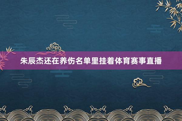 朱辰杰还在养伤名单里挂着体育赛事直播