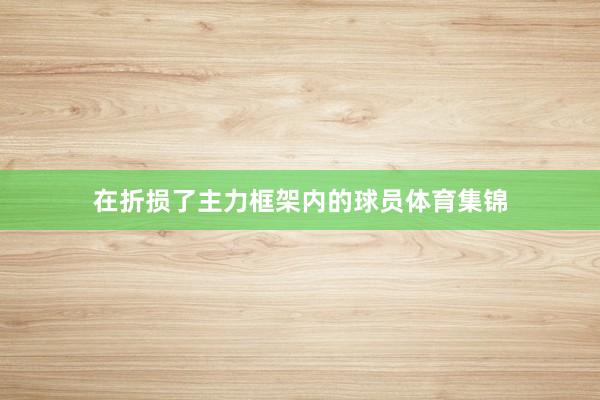 在折损了主力框架内的球员体育集锦