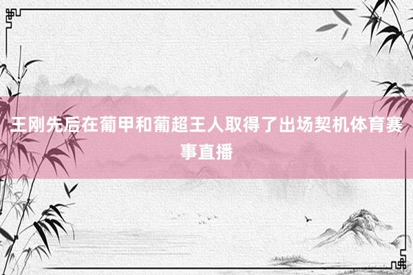 王刚先后在葡甲和葡超王人取得了出场契机体育赛事直播