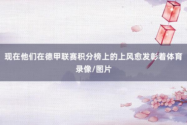 现在他们在德甲联赛积分榜上的上风愈发彰着体育录像/图片