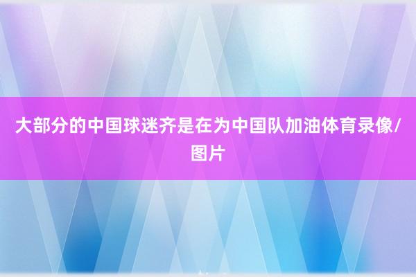 大部分的中国球迷齐是在为中国队加油体育录像/图片