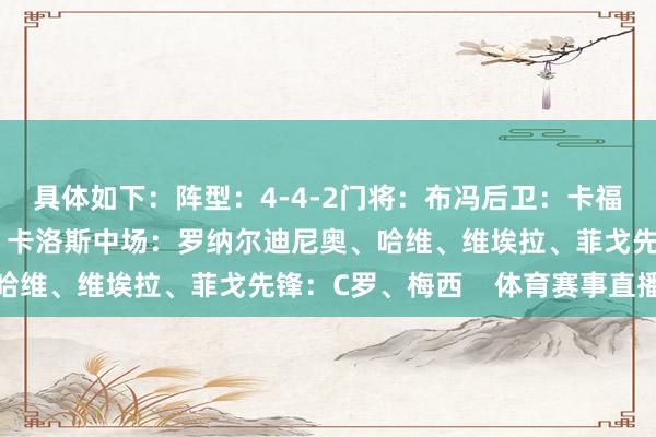 具体如下：阵型：4-4-2门将：布冯后卫：卡福、马尔蒂尼、拉莫斯、卡洛斯中场：罗纳尔迪尼奥、哈维、维埃拉、菲戈先锋：C罗、梅西    体育赛事直播