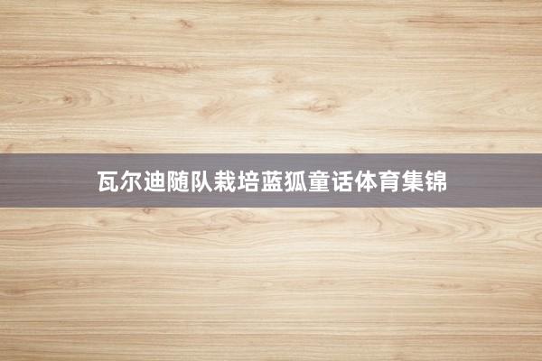 瓦尔迪随队栽培蓝狐童话体育集锦