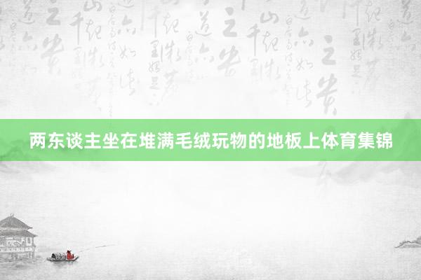 两东谈主坐在堆满毛绒玩物的地板上体育集锦