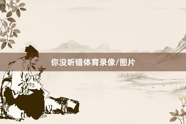 你没听错体育录像/图片