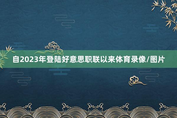 自2023年登陆好意思职联以来体育录像/图片