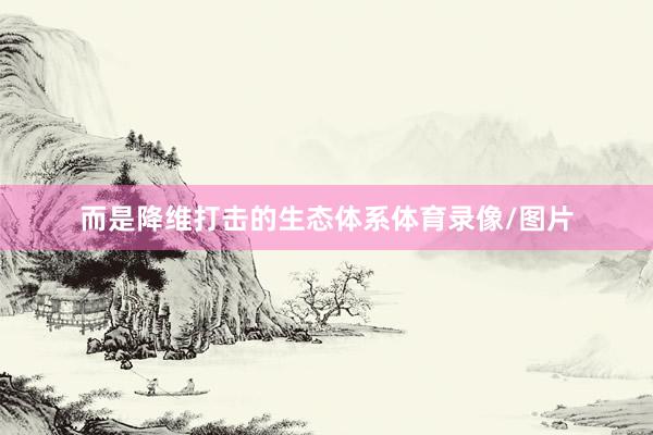 而是降维打击的生态体系体育录像/图片