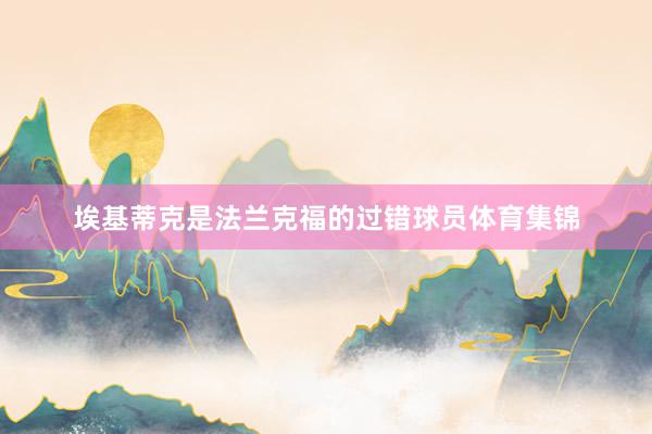 埃基蒂克是法兰克福的过错球员体育集锦