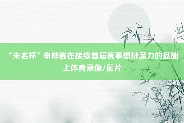 “未名杯”申辩赛在接续首届赛事想辨魔力的基础上体育录像/图片
