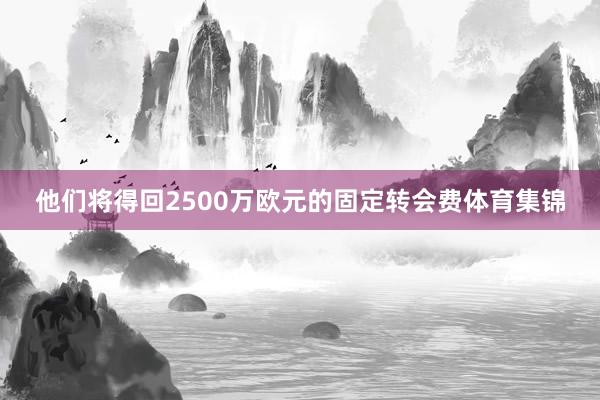 他们将得回2500万欧元的固定转会费体育集锦