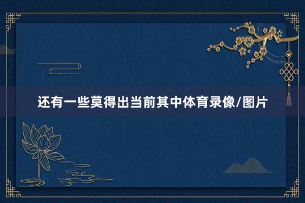 还有一些莫得出当前其中体育录像/图片