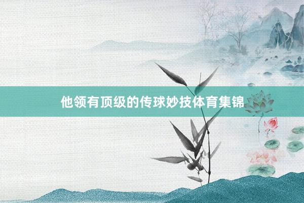 他领有顶级的传球妙技体育集锦
