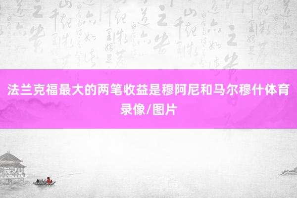 法兰克福最大的两笔收益是穆阿尼和马尔穆什体育录像/图片