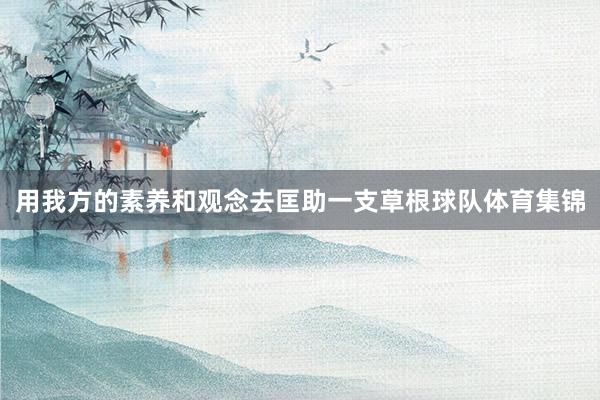 用我方的素养和观念去匡助一支草根球队体育集锦