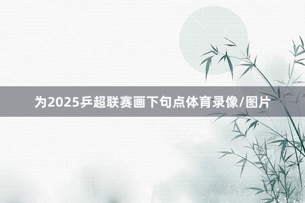 为2025乒超联赛画下句点体育录像/图片