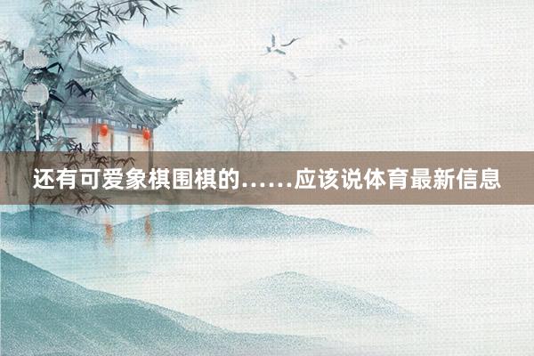 还有可爱象棋围棋的……应该说体育最新信息