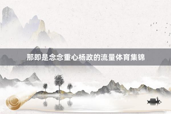 那即是念念重心杨政的流量体育集锦