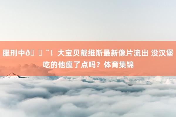 服刑中🚨！大宝贝戴维斯最新像片流出 没汉堡吃的他瘦了点吗？体育集锦